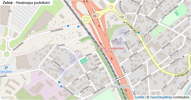 Zelná - mapa podnikání