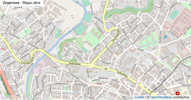 Zeyerova - mapa ulice