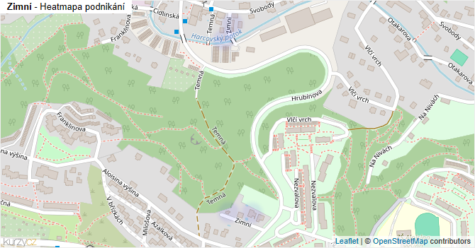 Zimní - mapa podnikání