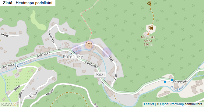 Zlatá - mapa podnikání