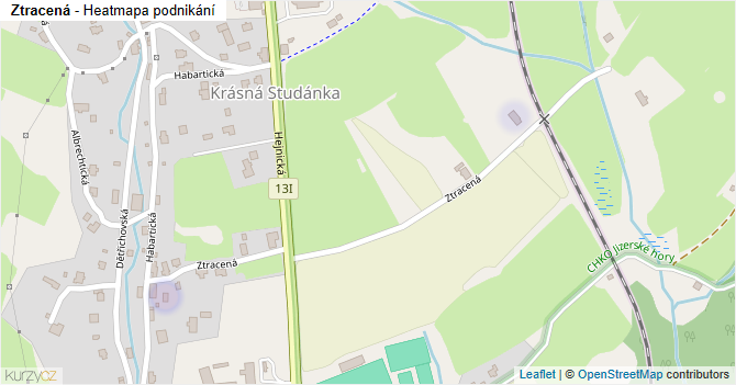 Ztracená - mapa podnikání