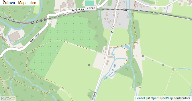 Žulová - mapa ulice