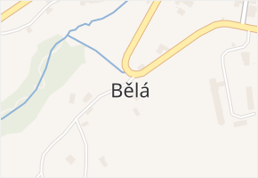 Bělá v obci Liberk - mapa části obce