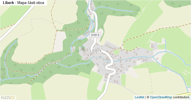 Liberk - mapa části obce