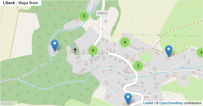 Liberk - mapa firem