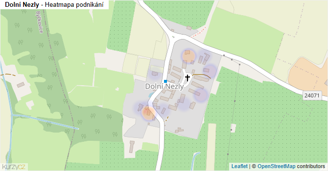 Dolní Nezly - mapa podnikání