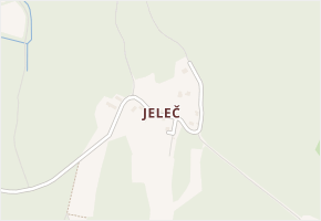 Jeleč v obci Liběšice - mapa části obce