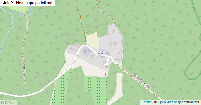 Jeleč - mapa podnikání