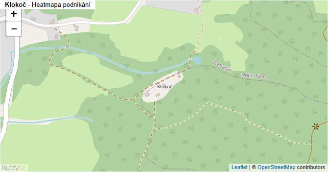 Klokoč - mapa podnikání