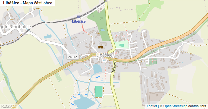 Liběšice - mapa části obce