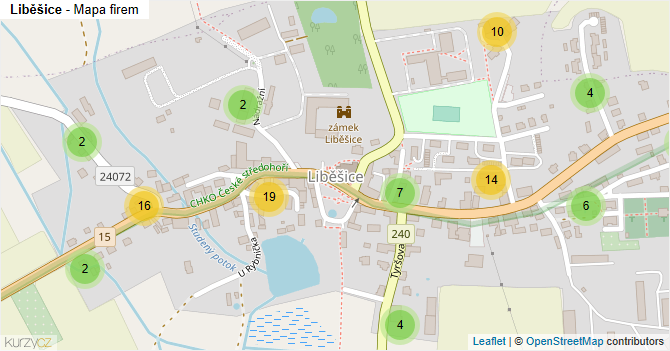 Liběšice - mapa firem