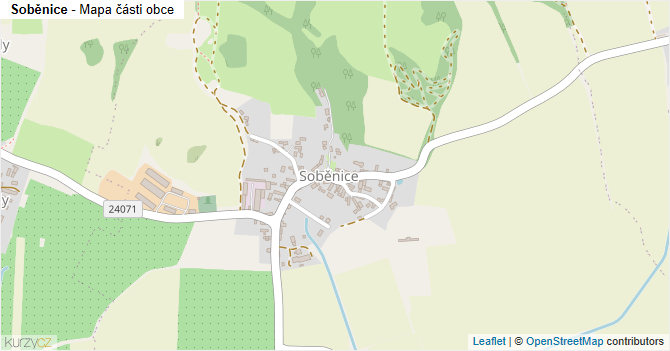Soběnice - mapa části obce