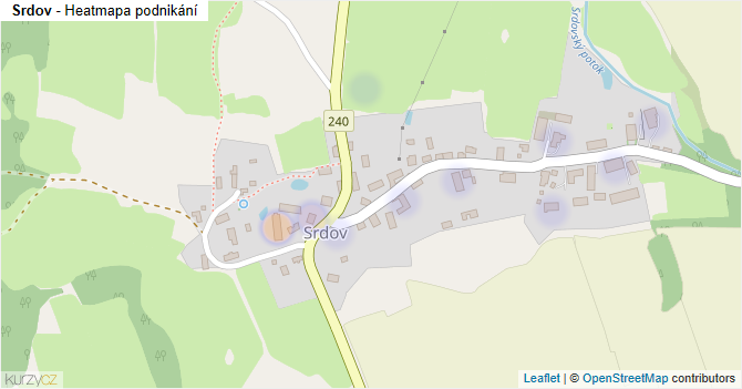 Srdov - mapa podnikání