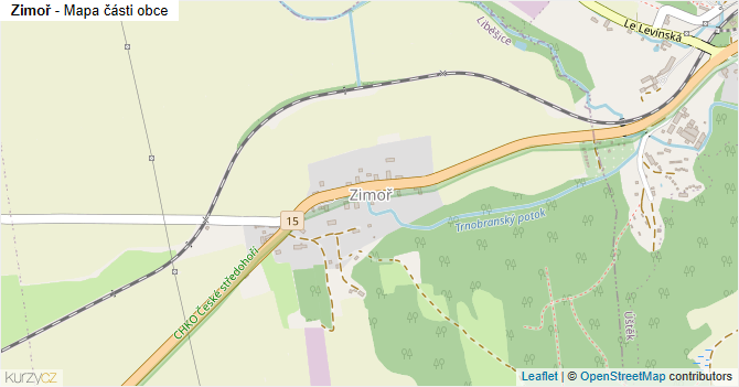 Zimoř - mapa části obce