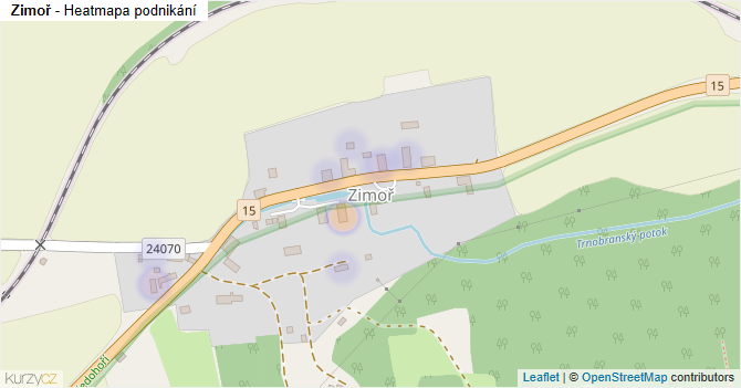 Zimoř - mapa podnikání
