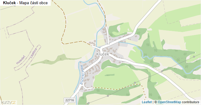 Kluček - mapa části obce