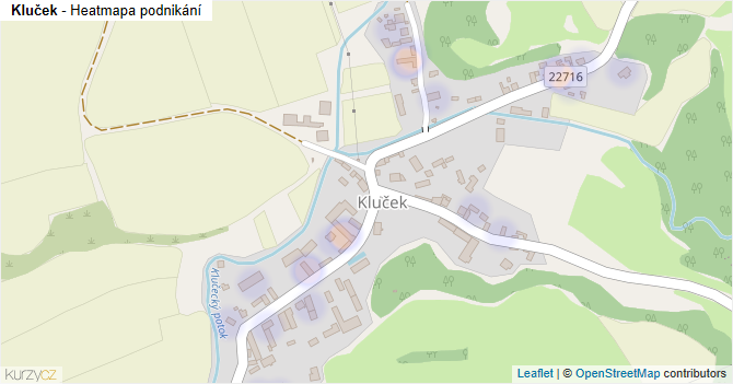 Kluček - mapa podnikání