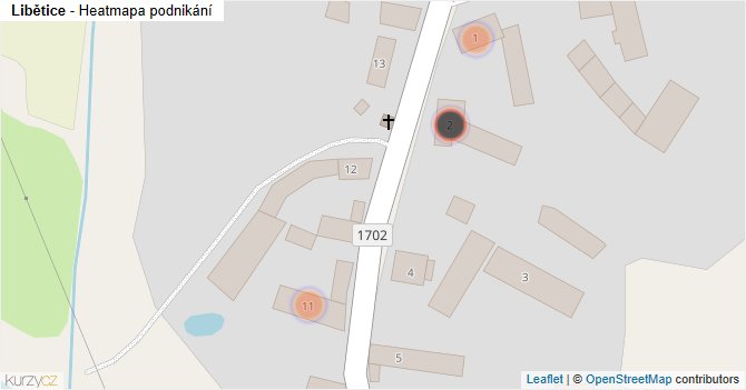 Libětice - mapa podnikání