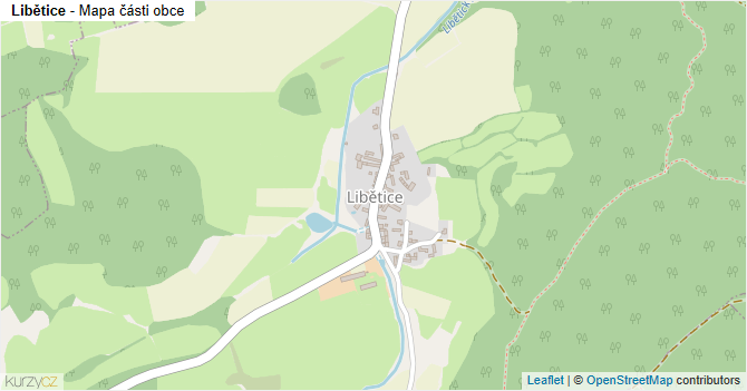 Libětice - mapa části obce