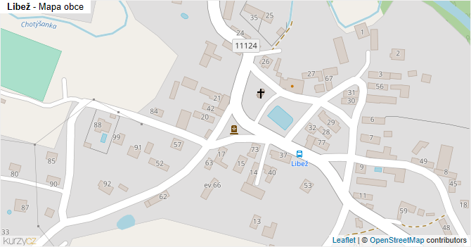 Libež - mapa obce