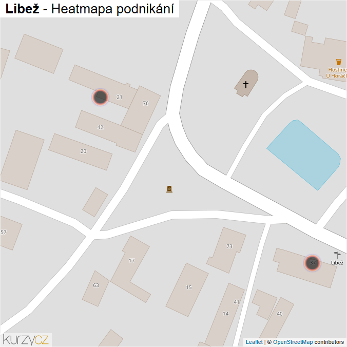 Mapa Libež - Firmy v obci.