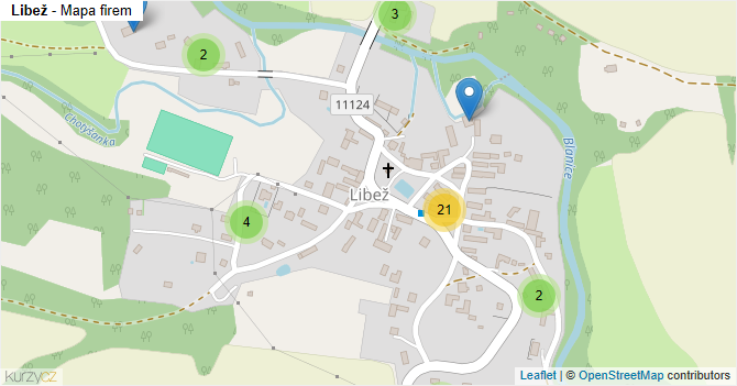 Libež - mapa firem