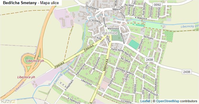 Bedřicha Smetany - mapa ulice