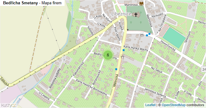 Bedřicha Smetany - mapa firem