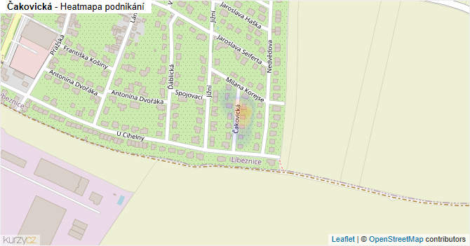 Čakovická - mapa podnikání