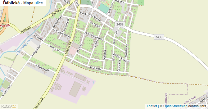 Ďáblická - mapa ulice