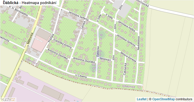 Ďáblická - mapa podnikání