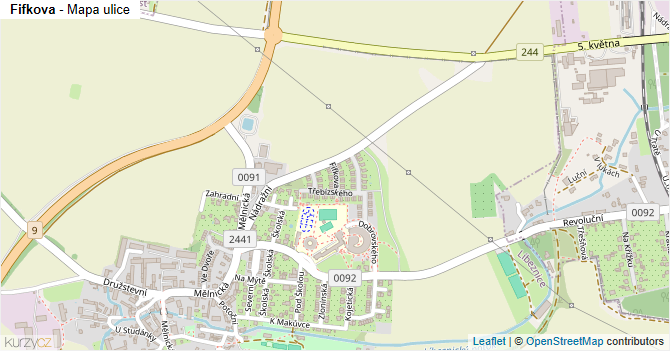 Fifkova - mapa ulice