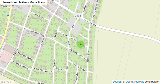 Jaroslava Haška - mapa firem