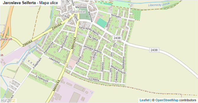 Jaroslava Seiferta - mapa ulice