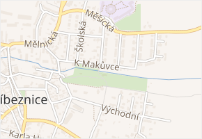 K Makůvce v obci Líbeznice - mapa ulice