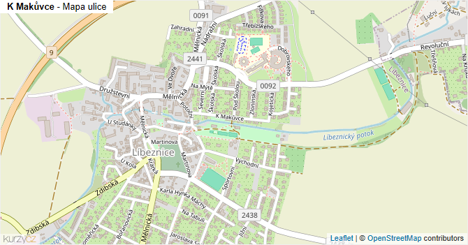 K Makůvce - mapa ulice
