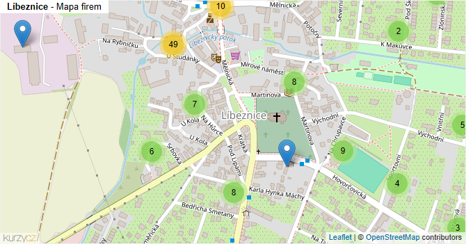 Líbeznice - mapa firem