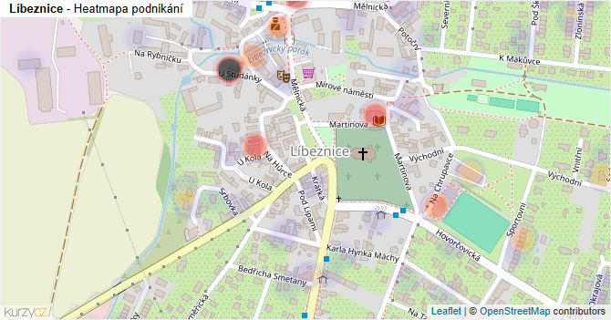 Líbeznice - mapa podnikání