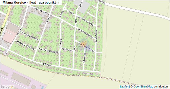 Milana Korejse - mapa podnikání
