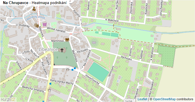 Na Chrupavce - mapa podnikání