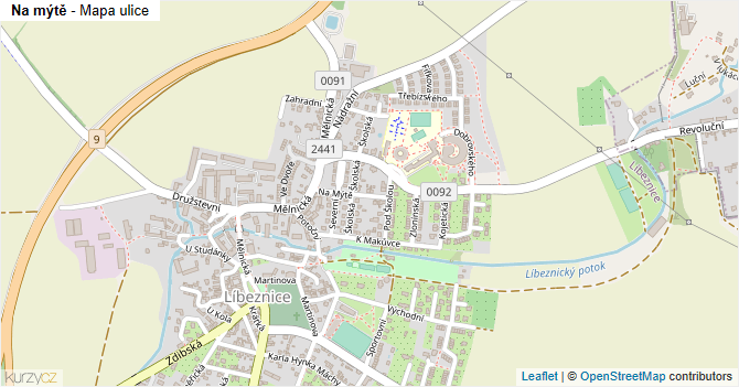 Na mýtě - mapa ulice