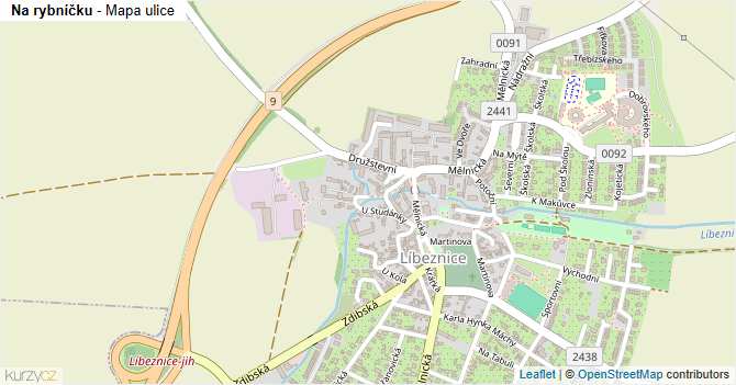 Na rybníčku - mapa ulice
