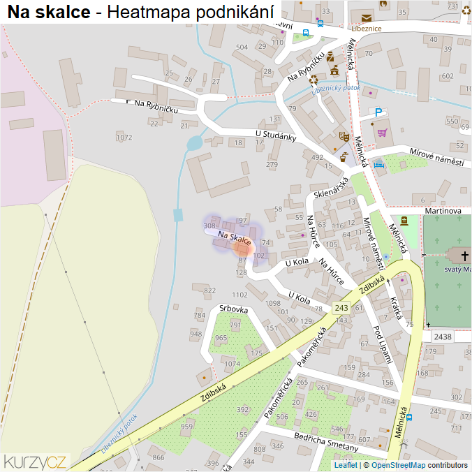 Mapa Na skalce - Firmy v ulici.