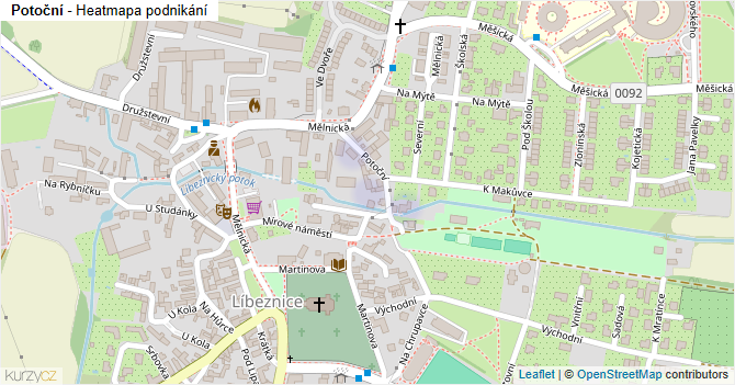 Potoční - mapa podnikání