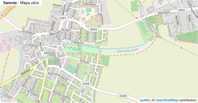Samota - mapa ulice
