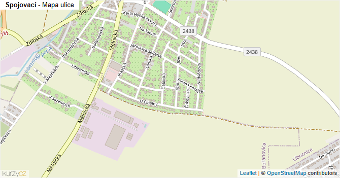 Spojovací - mapa ulice