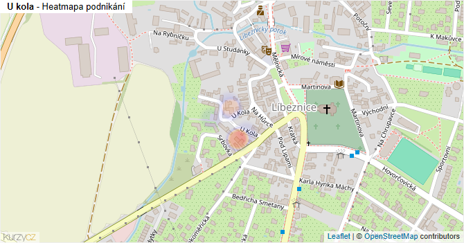 U kola - mapa podnikání
