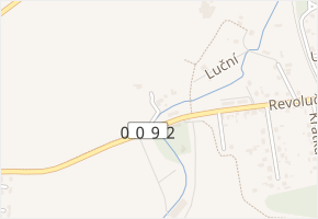 U Potoka v obci Líbeznice - mapa ulice
