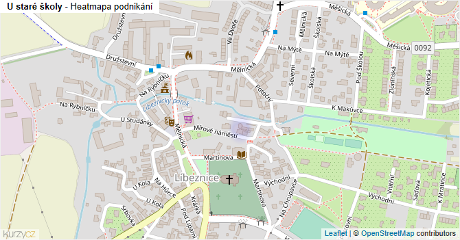 U staré školy - mapa podnikání