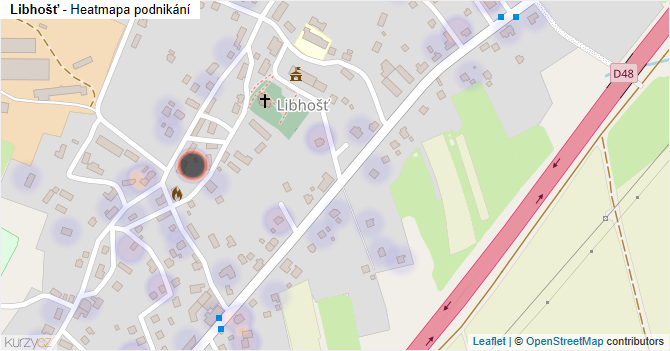 Libhošť - mapa podnikání
